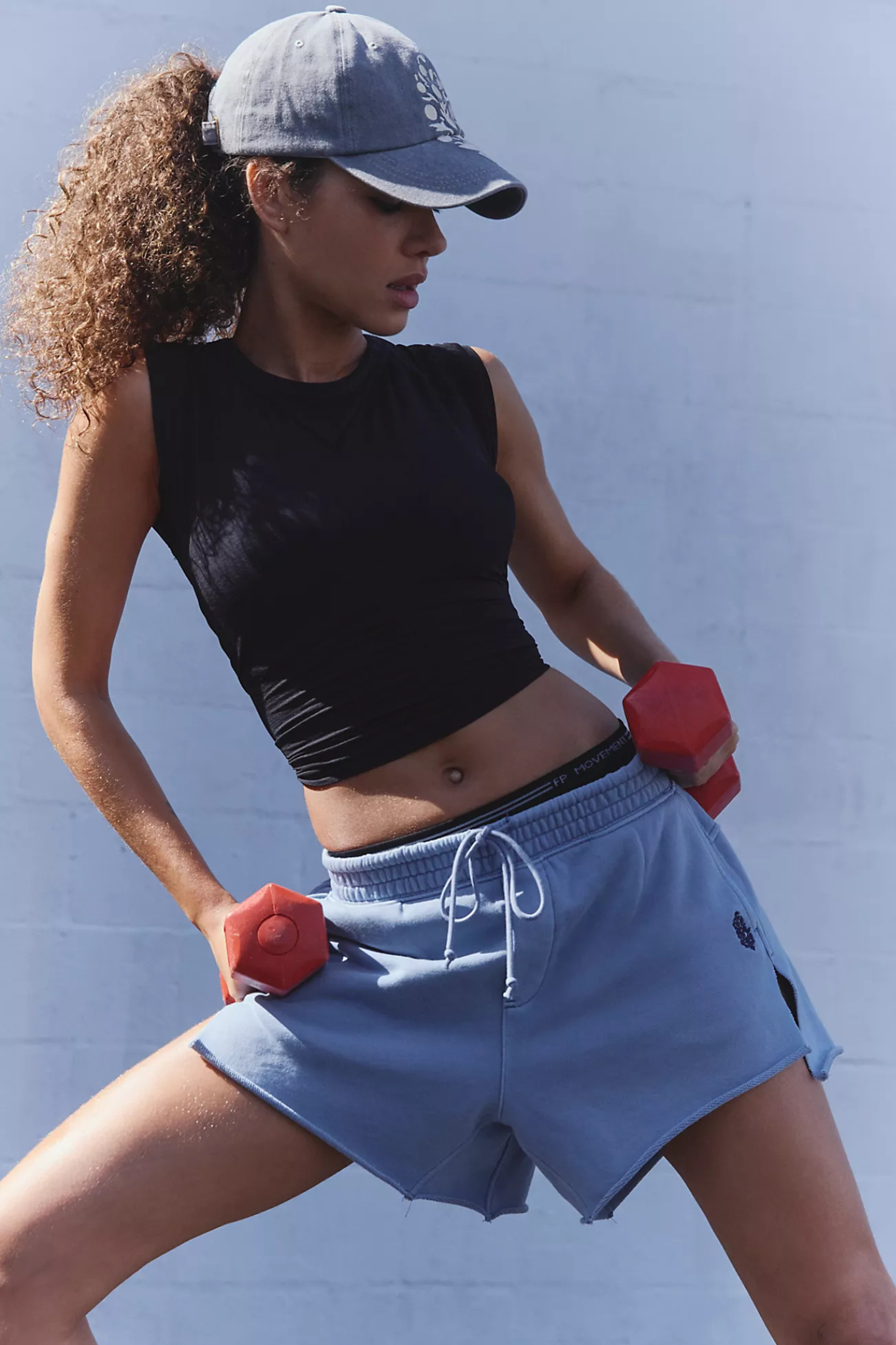 Free People Movement: Knockout Short in Dark Slate