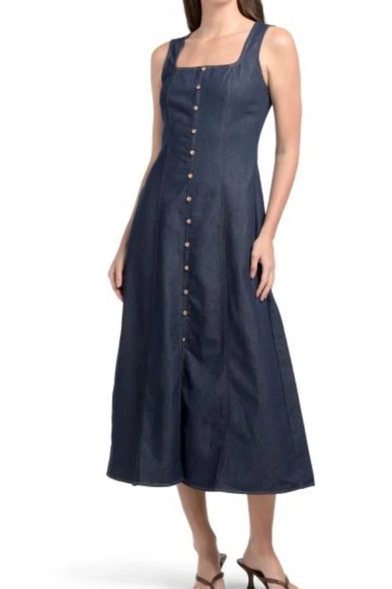 Zoe and Claire: Sleeveless button down dress