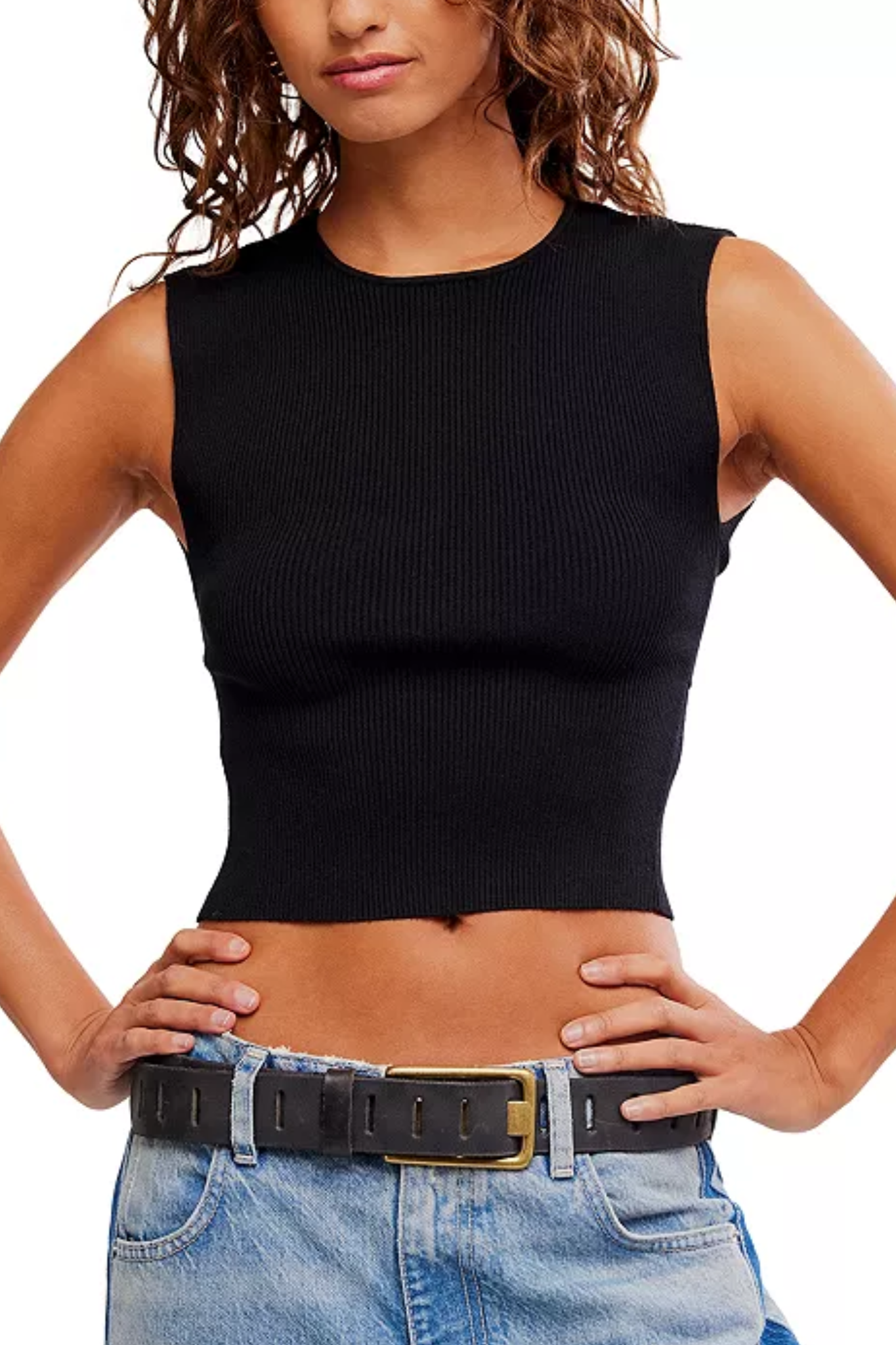Free People: Back to Back Tee in Black