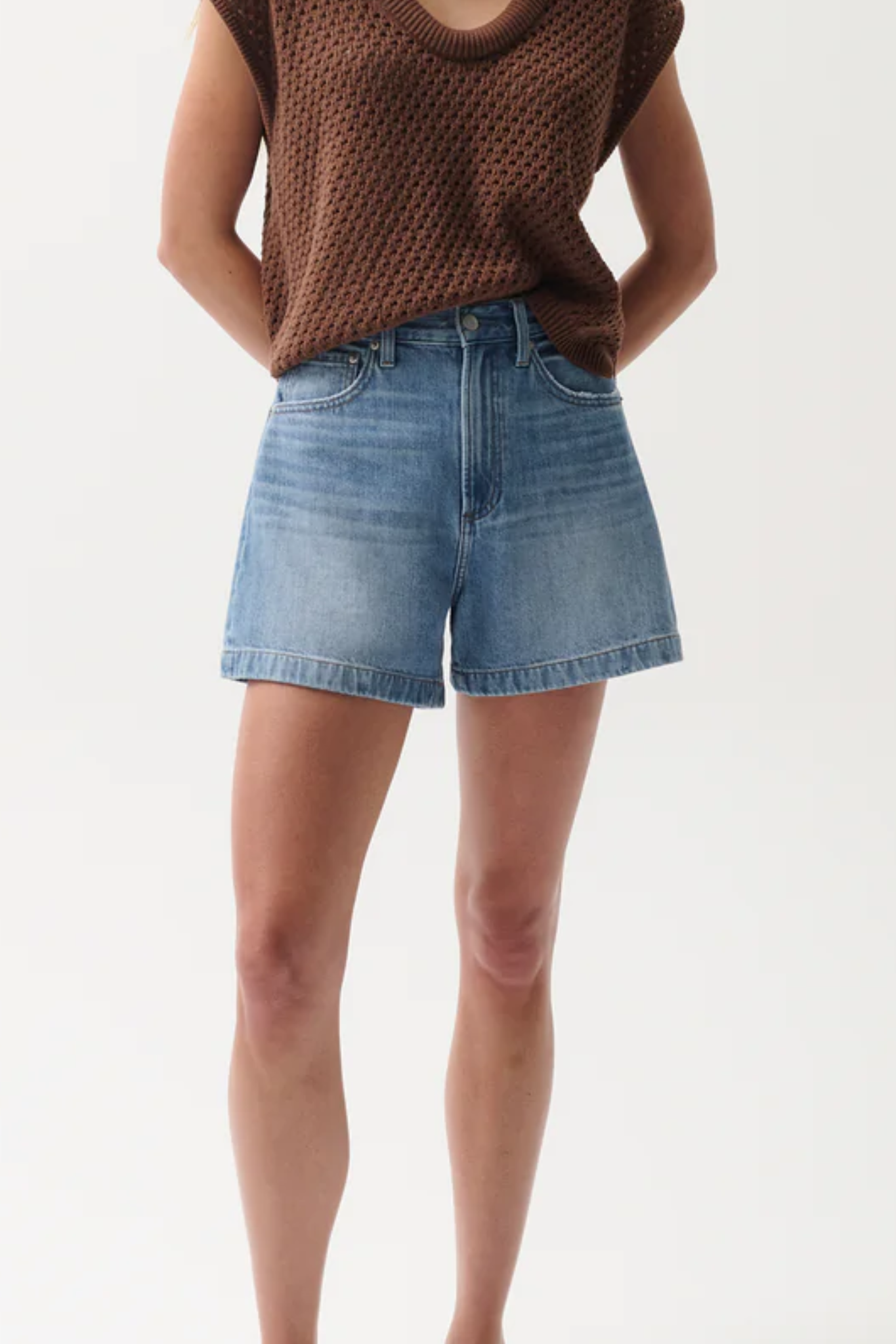 Pistola: Saige High Rise A-Line Short in Sail Away