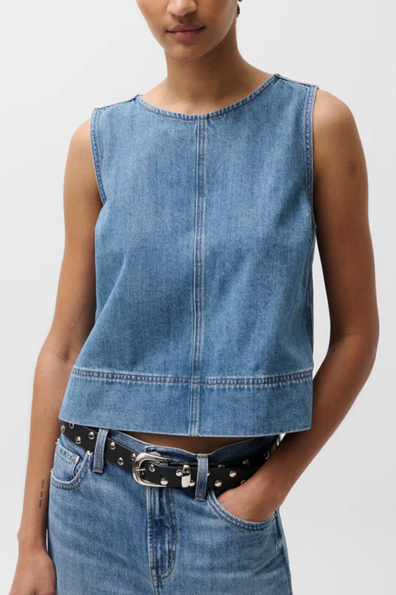 Pistola: Rue Pop Over Swing Shirt in Sail Away