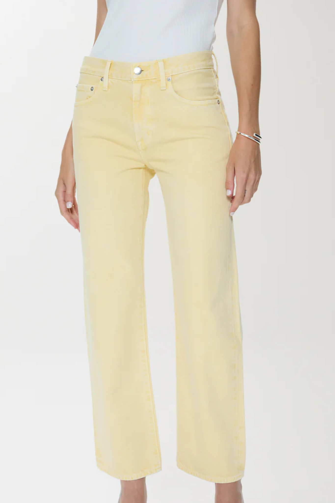 Pistola: Lexi Mid Rise Bowed Straight