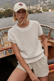 Varley: Denny Knit Top in Snow White