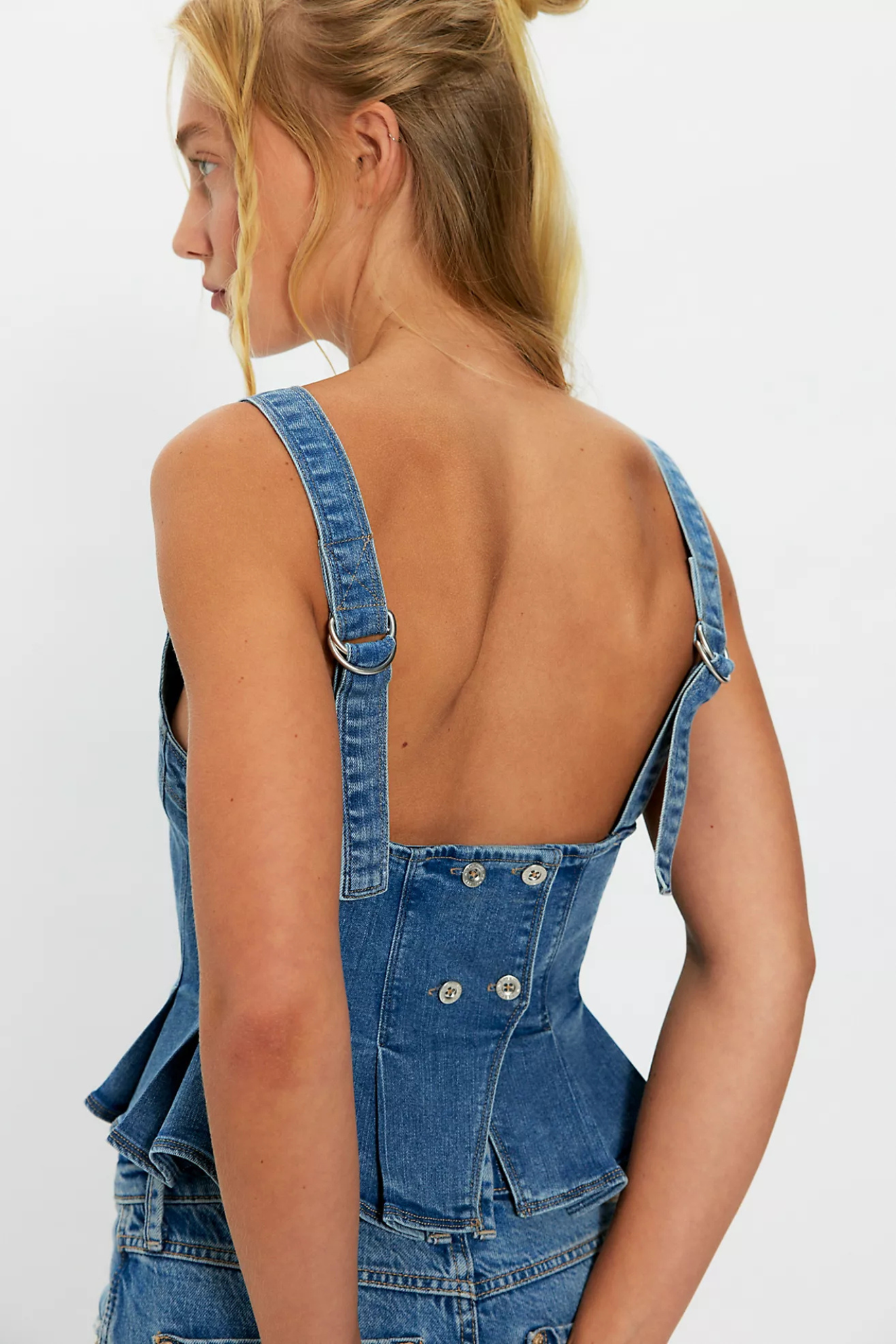 Free People: Sunfaded Denim Top