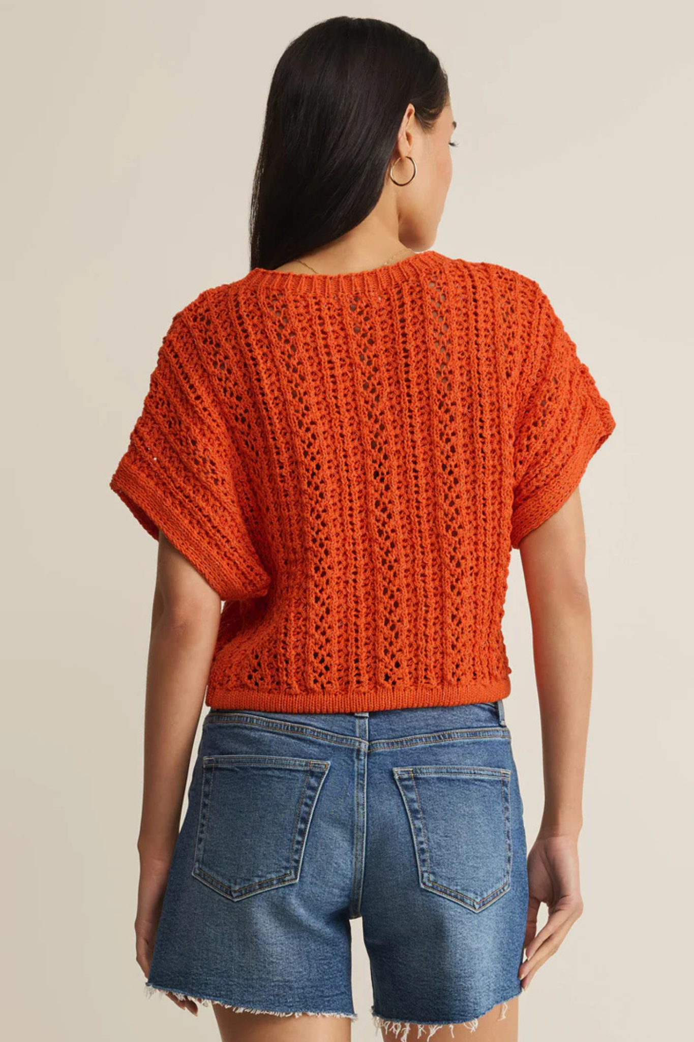 Z Supply: Ballast Crochet Top in Tiger Lily