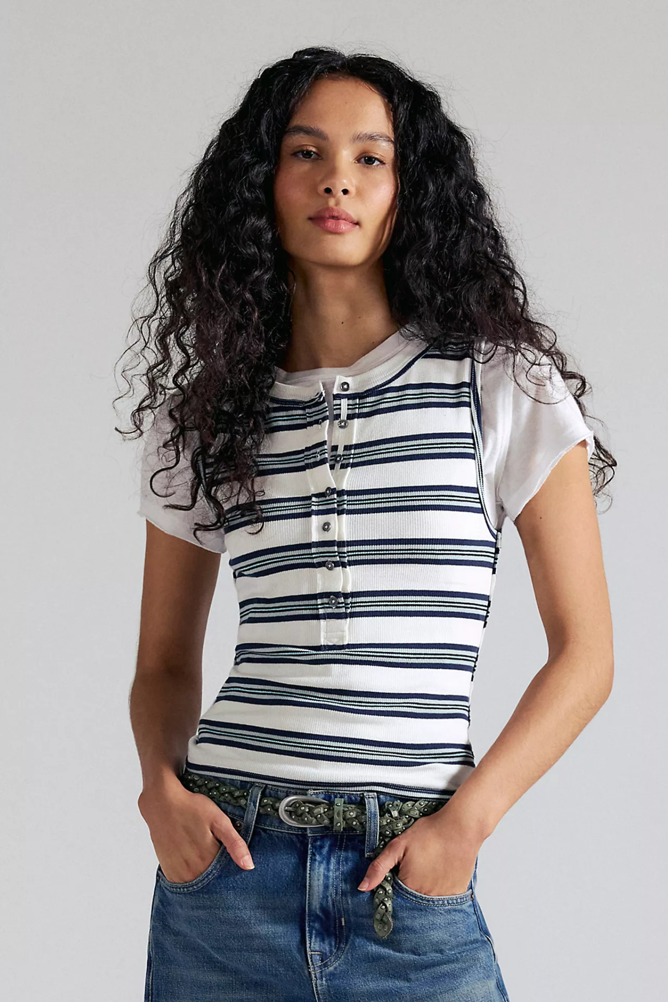 Free People: Jamie Henley Stripe in White Combo J.cole shoes tulsa oklahoma 