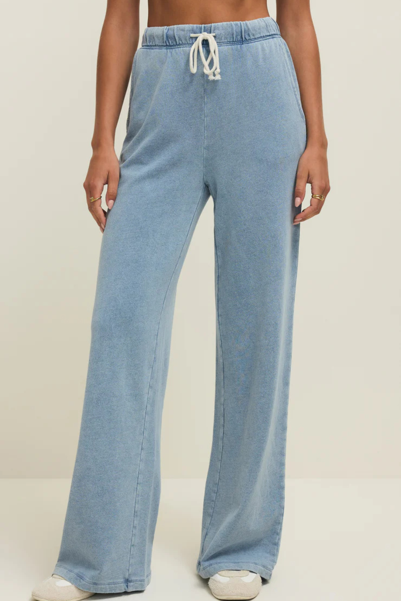 Z Supply: Hunter Knit Denim Pant in Ocean Air Indigo