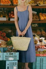 Z Supply: Leonora Indigo Midi Dress in Classic Indigo