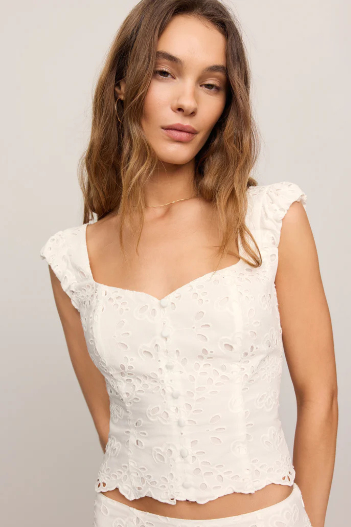 Z Supply: Emrie Eyelet Top in White