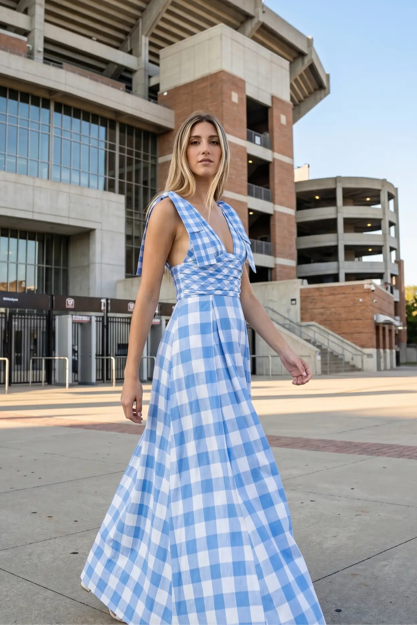 Martha Gingham Maxi Dress