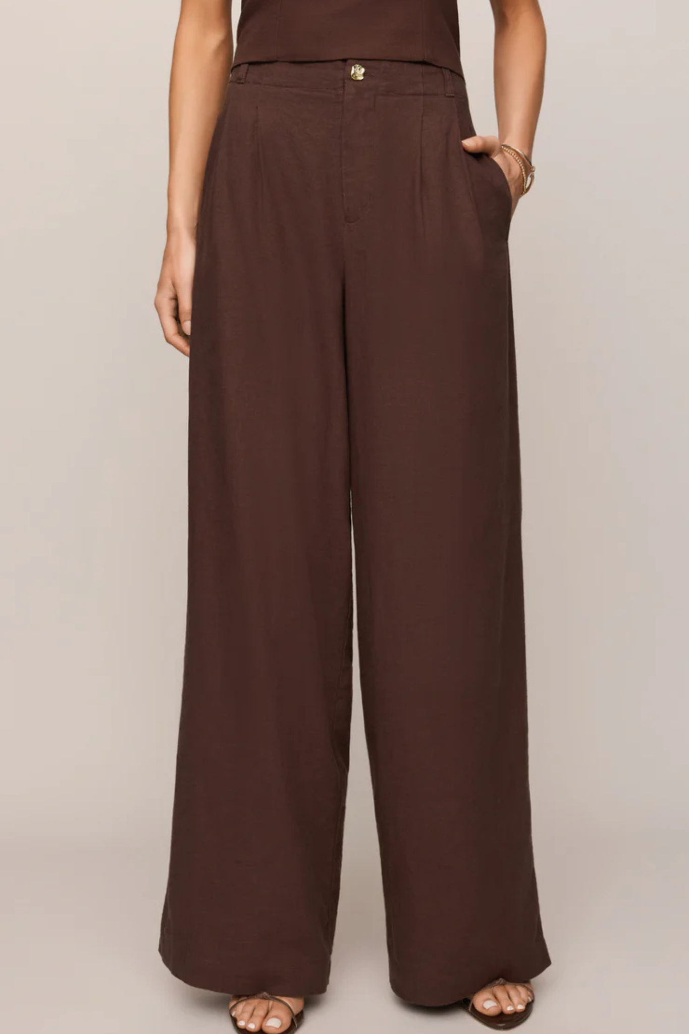 Z Supply: Magnolia Linen Pant in Chocolate Cherry