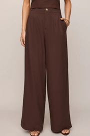 Z Supply: Magnolia Linen Pant in Chocolate Cherry