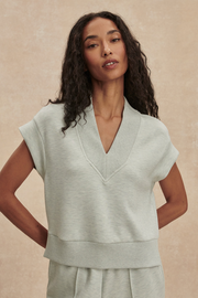 Varley: Gracee V-Neck Tank in Mint Green Marl