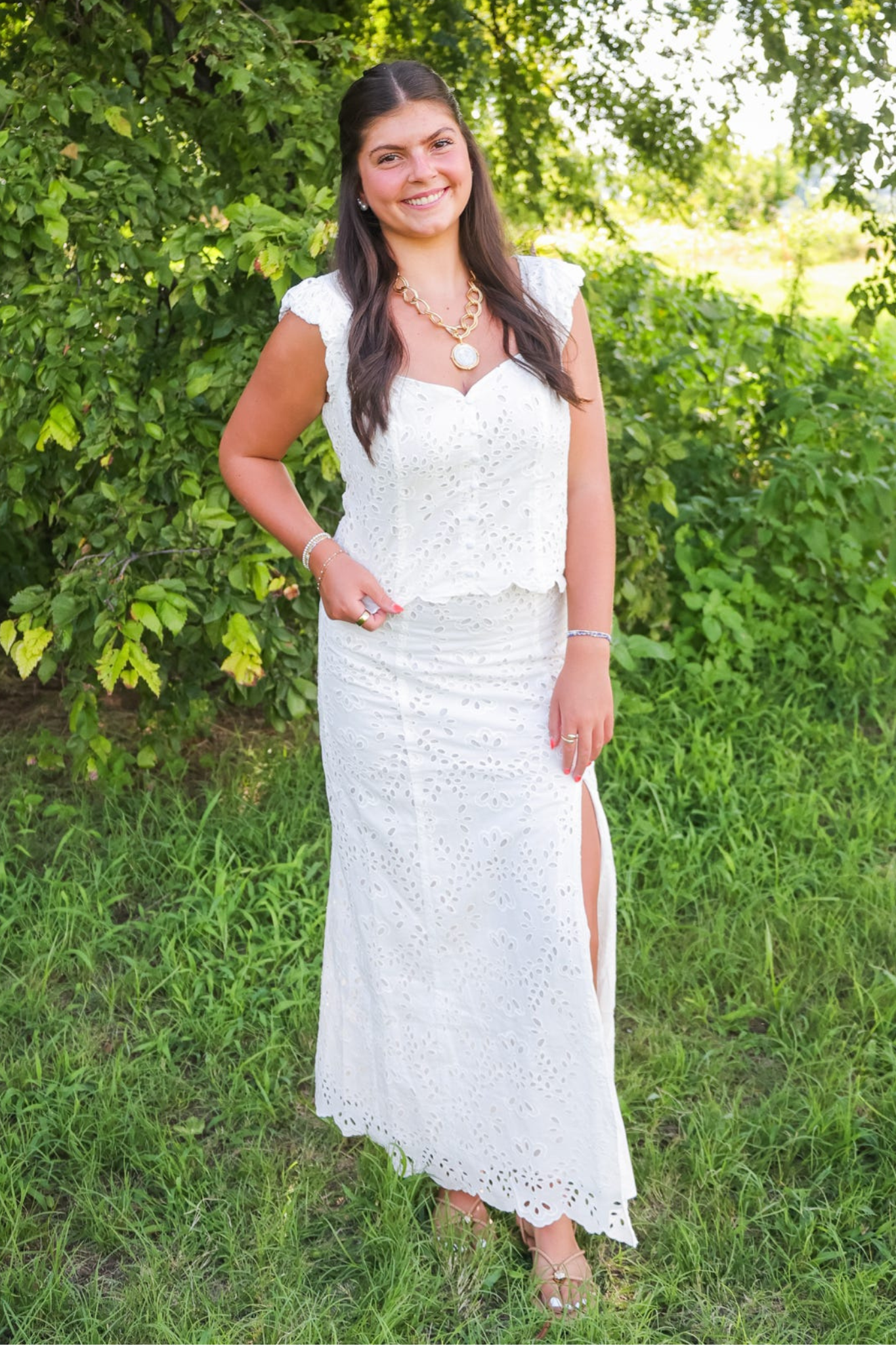 Z Supply: Emrie Eyelet Skirt in White
