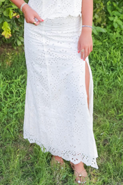 Z Supply: Emrie Eyelet Skirt in White