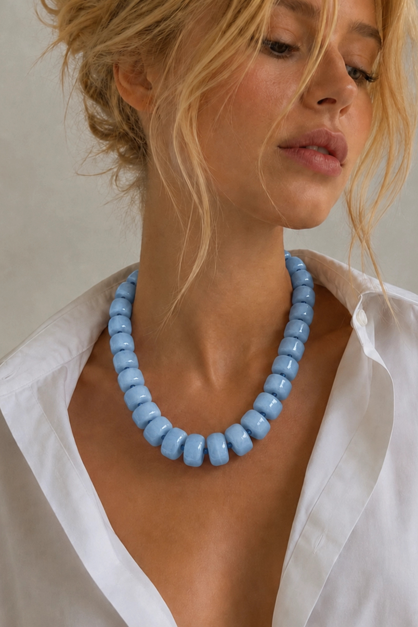 chunky beaded necklace at jcole shoes tulsa