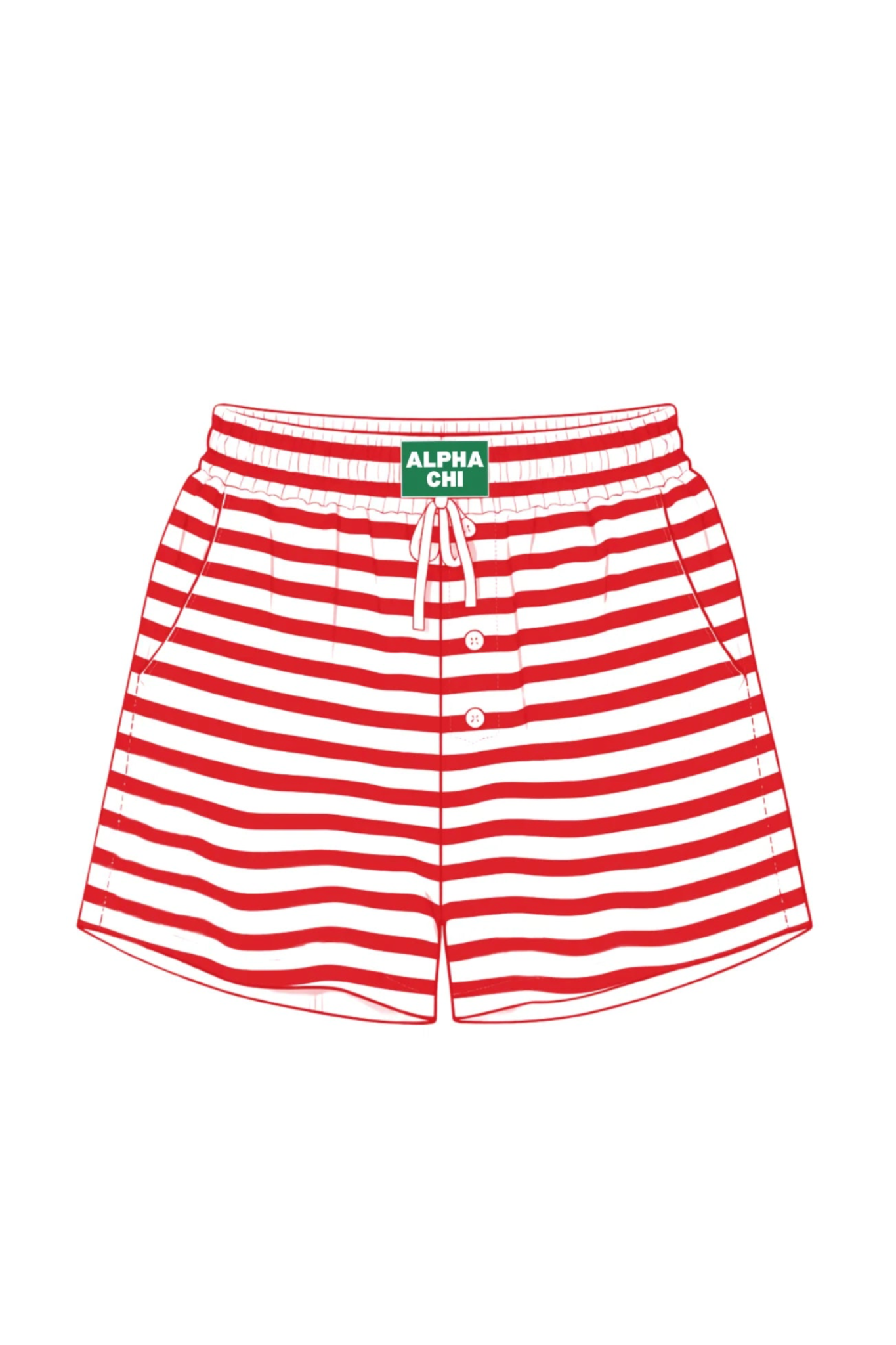 Duo Threads Women's Sorority Campus Stripe Shorts