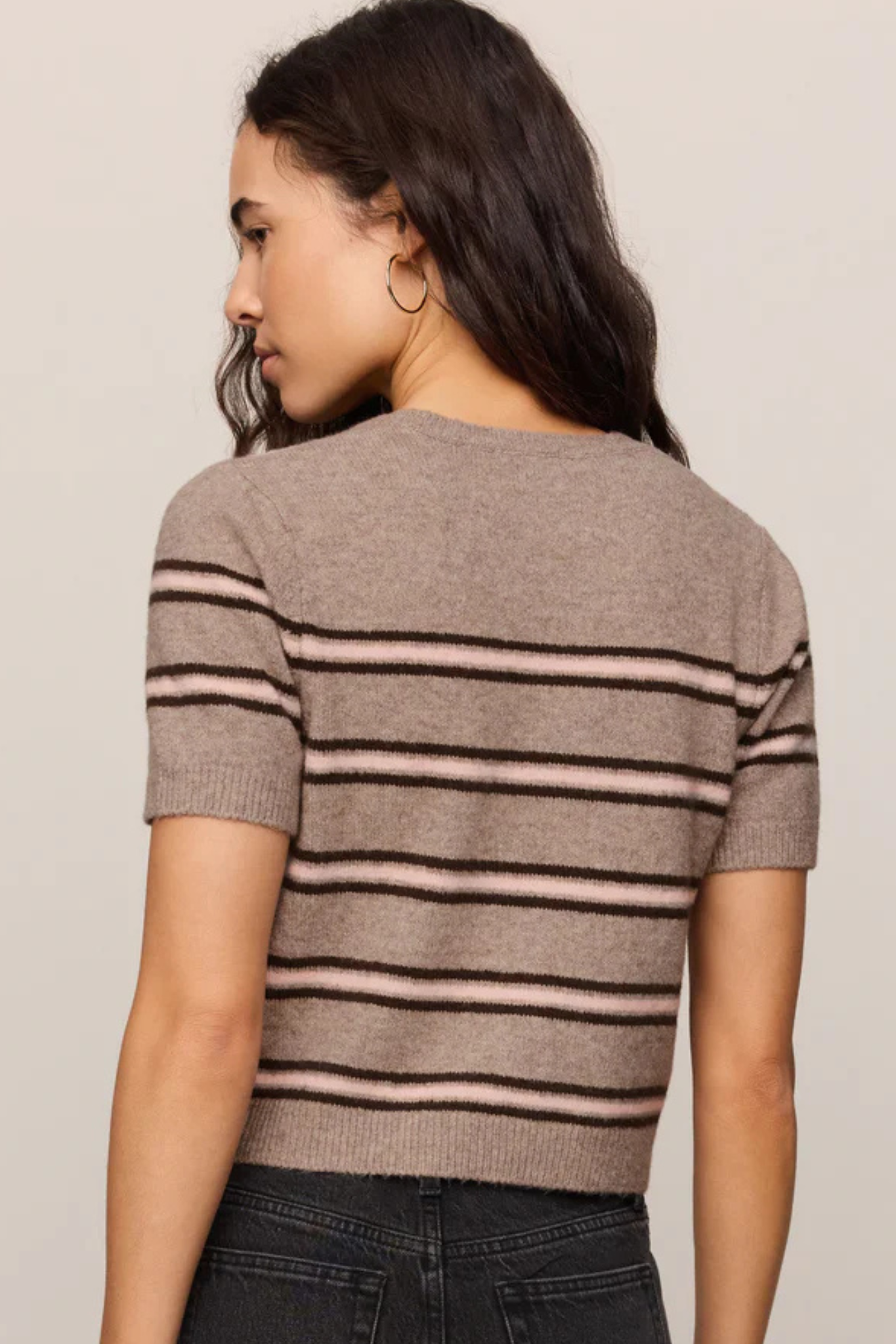 Z Supply Women's Gatewood Stripe Sweater in Heather Ash