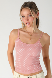 Nikibiki: Polka Dot Cami in Pearl Blush