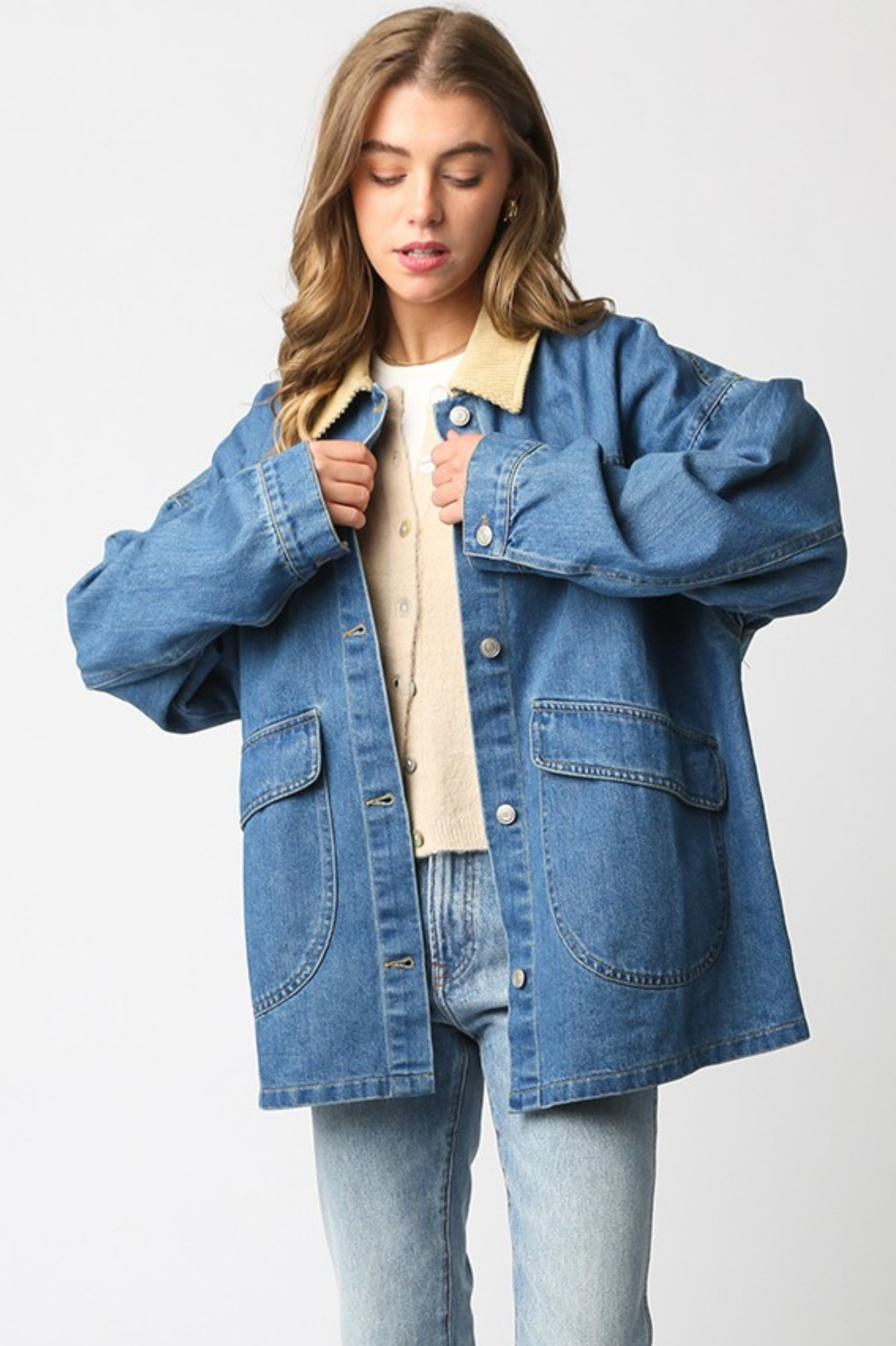 Olivaceous: Janelle Denim Jacket