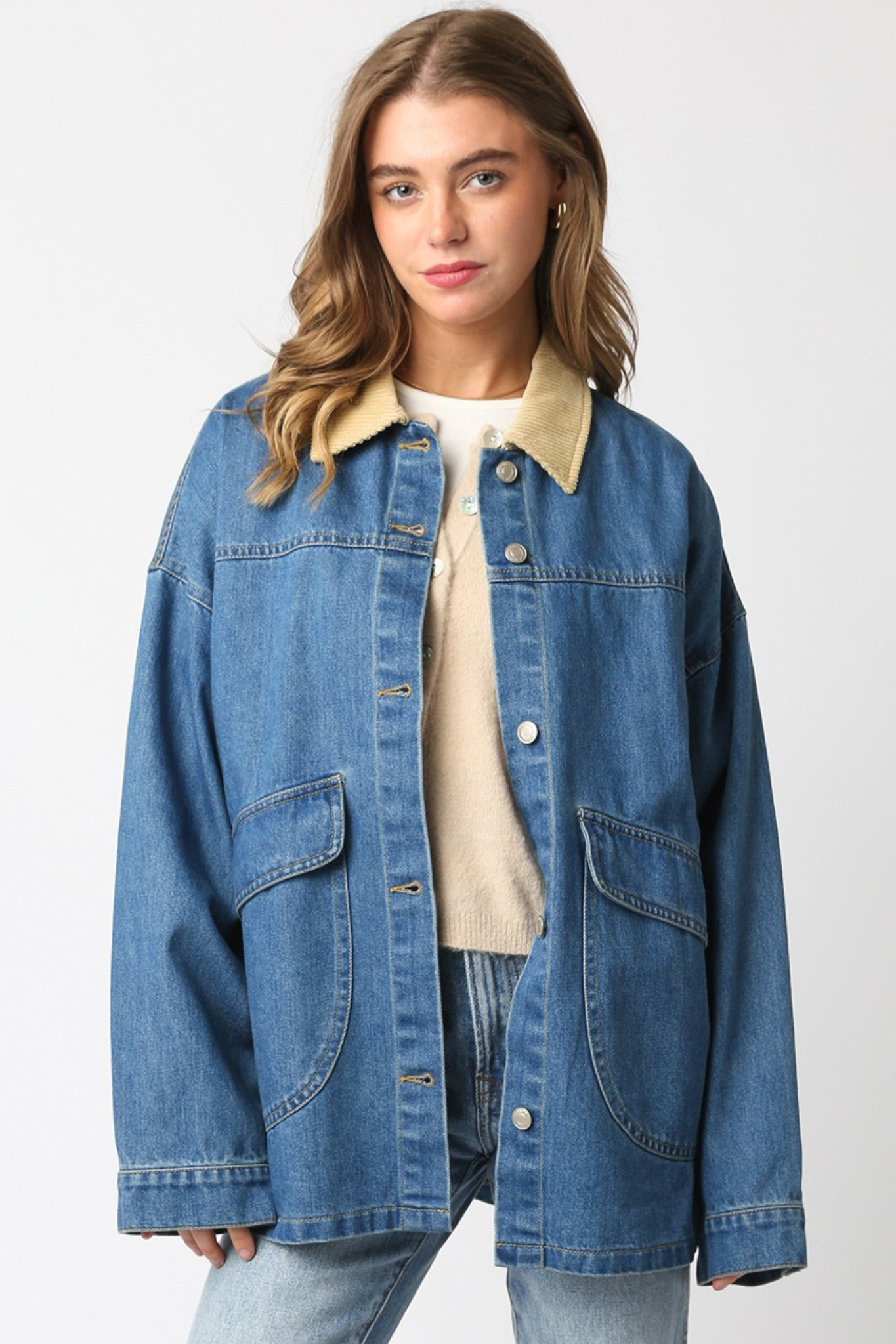 Olivaceous: Janelle Denim Jacket