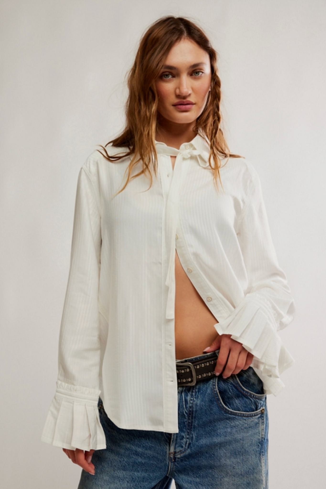 Free People: Mary Lou Silky Shirt