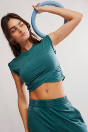 Free People Movement: Hot Shot Crossover Set in Evergreen