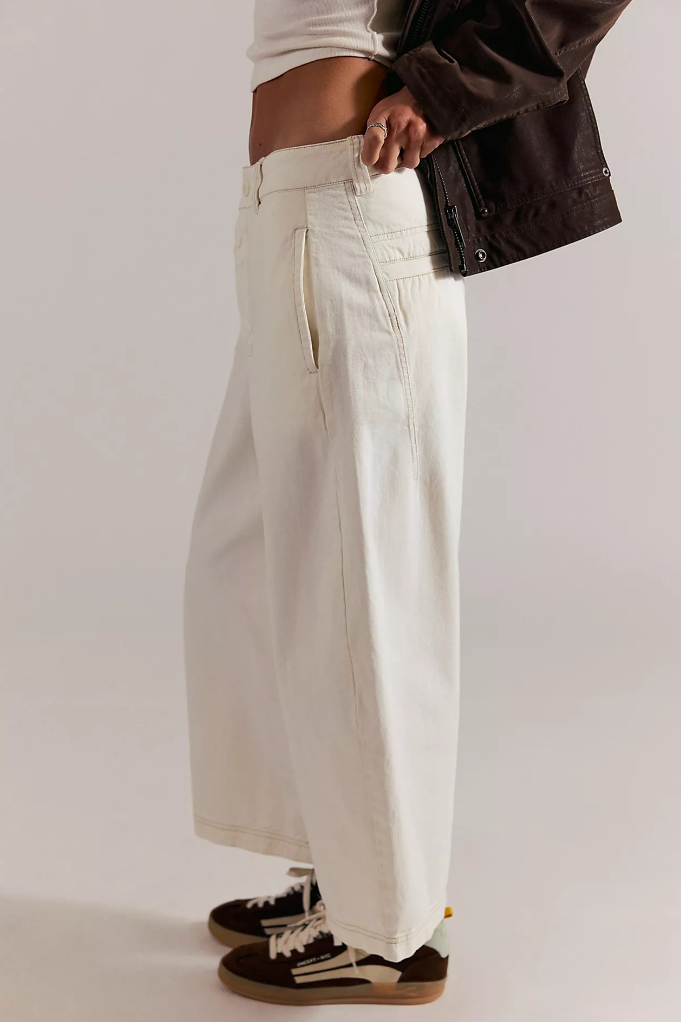 Free People: Laydown Chino in Clean Ivory