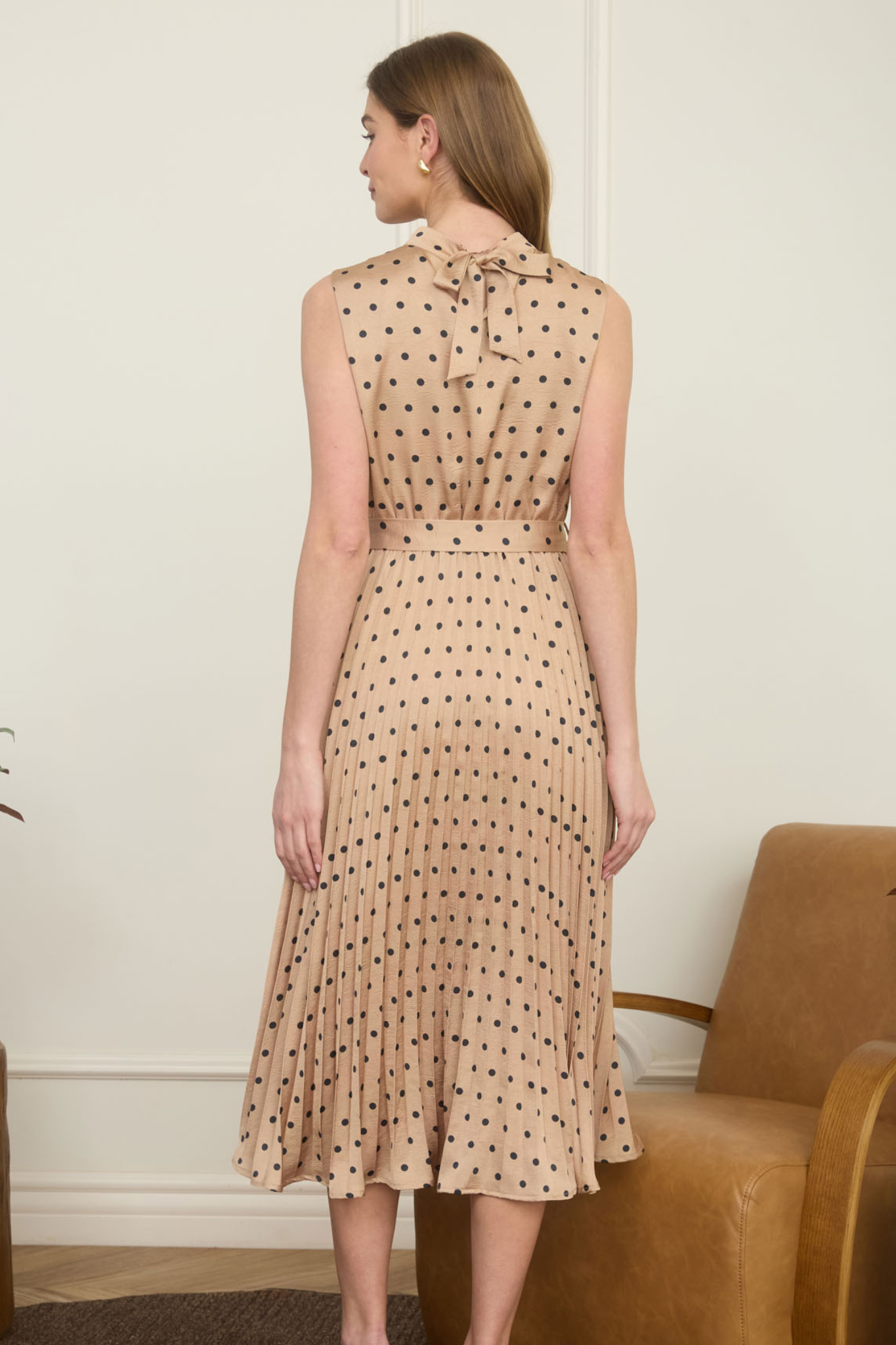 Zoe and Claire: Polka Dot Midi Dress