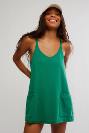 Free People Movement: Hot Shot Mini Dress in Green Glow