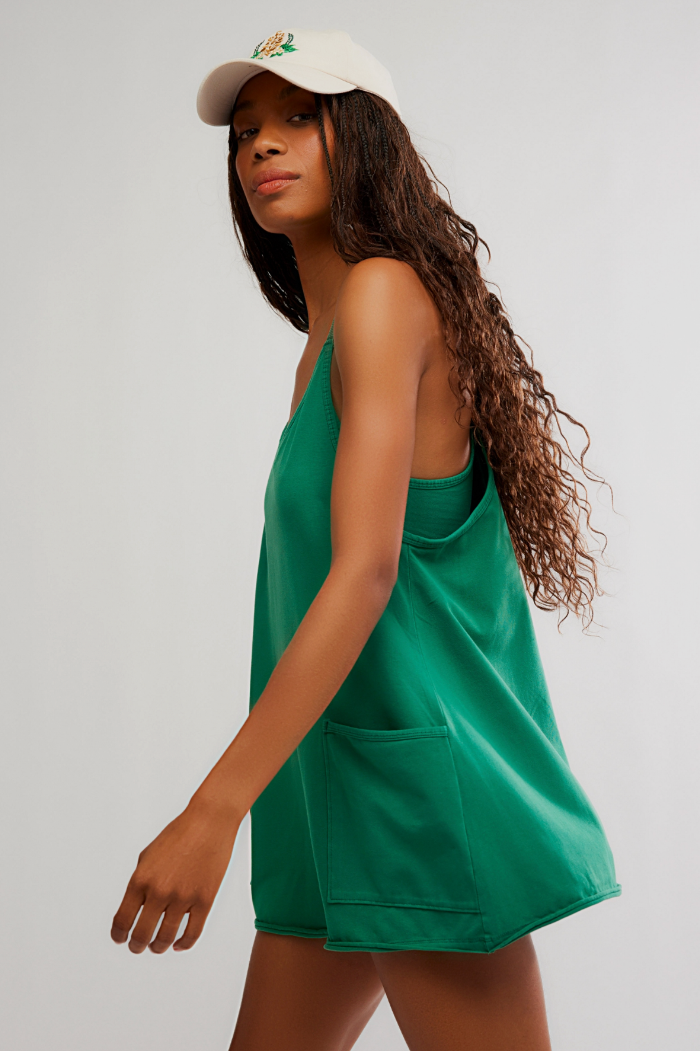 Free People Movement: Hot Shot Mini Dress in Green Glow
