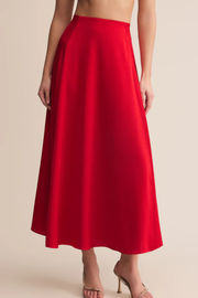 Z Supply: Northpoint Midi Skirt in Festive Red