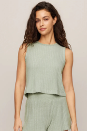 Z Supply: Sloane Rib Tank in Aqua Cloud