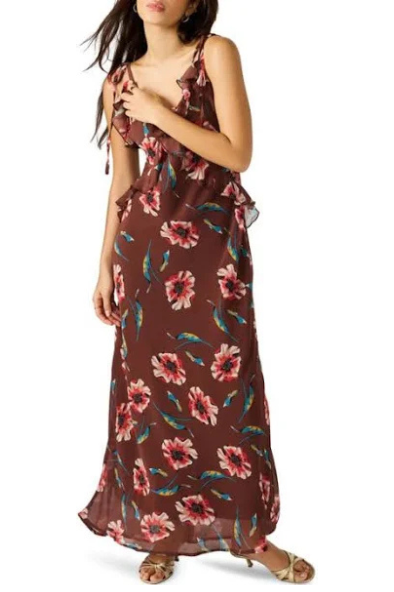 adalina maxi dress steve madden Steve Madden Apparel Adalina Dress, Antique, X-Small at Amazon Women's Clothing store