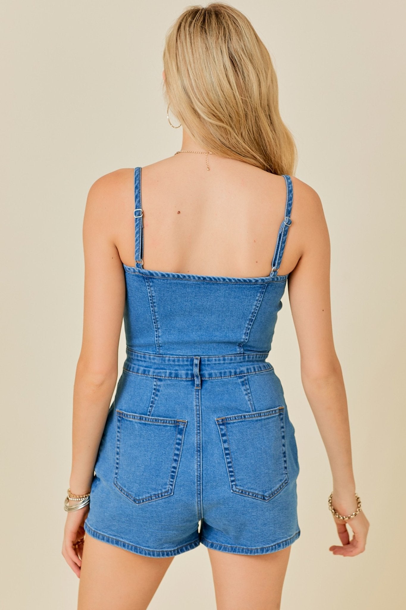 Day + Moon: Cami Denim romper - J. Cole Shoes