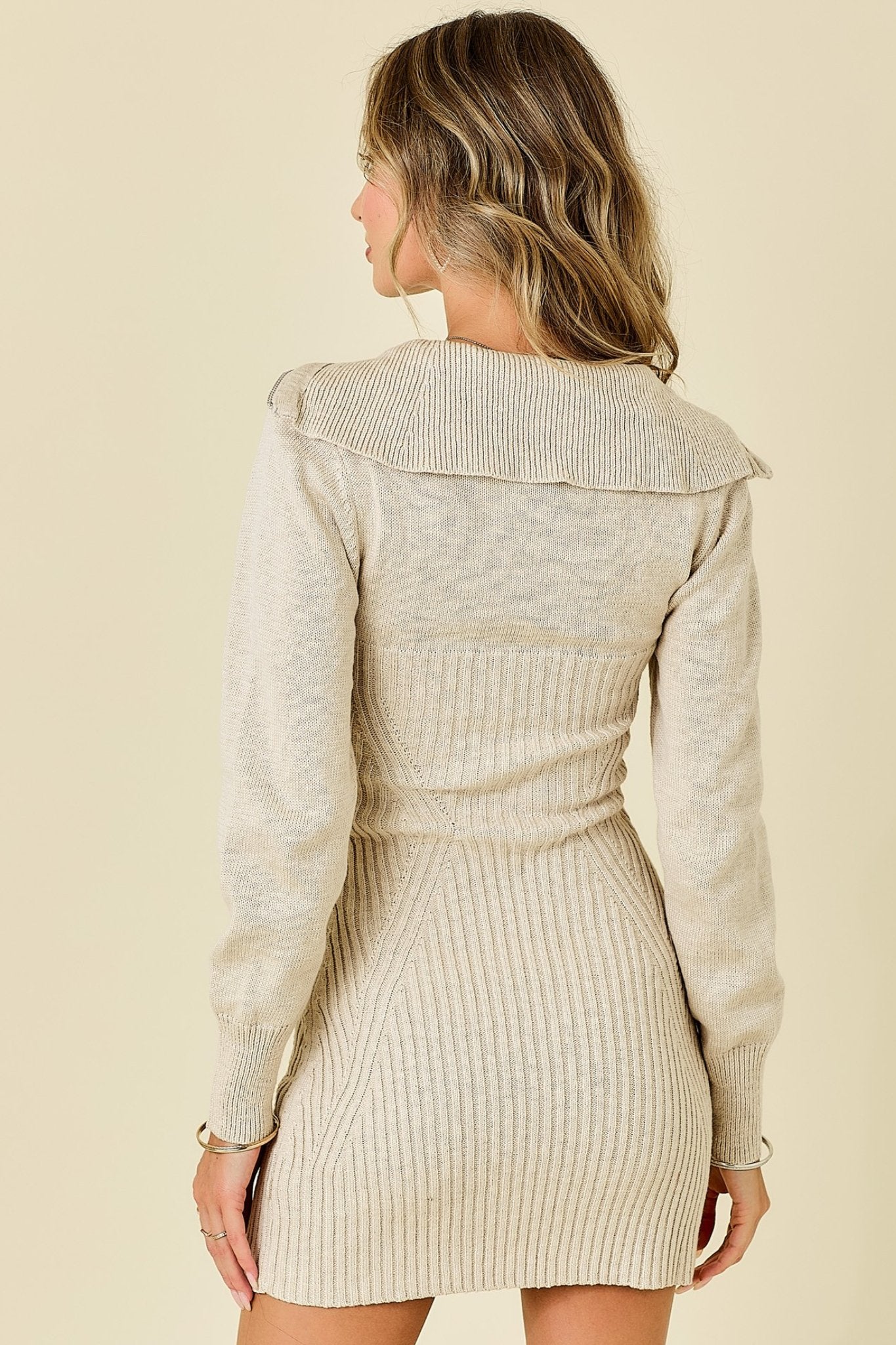 Cream Sweater Dress - J. Cole ShoesDAY + MOONCream Sweater Dress