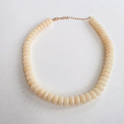 Dana Donut Bead Necklace in Cream