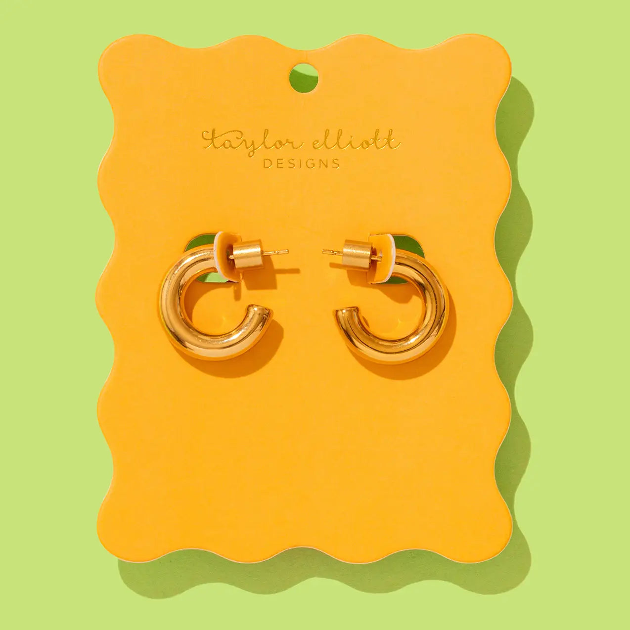 Taylor Elliott: Terry Gold Hoop Earrings
