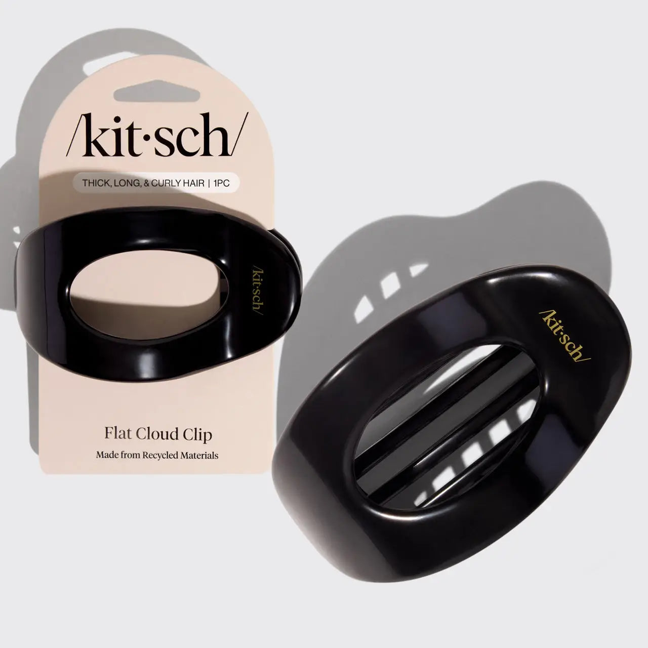 Kitsch: Large Plastic Flat Cloud Clip Black
