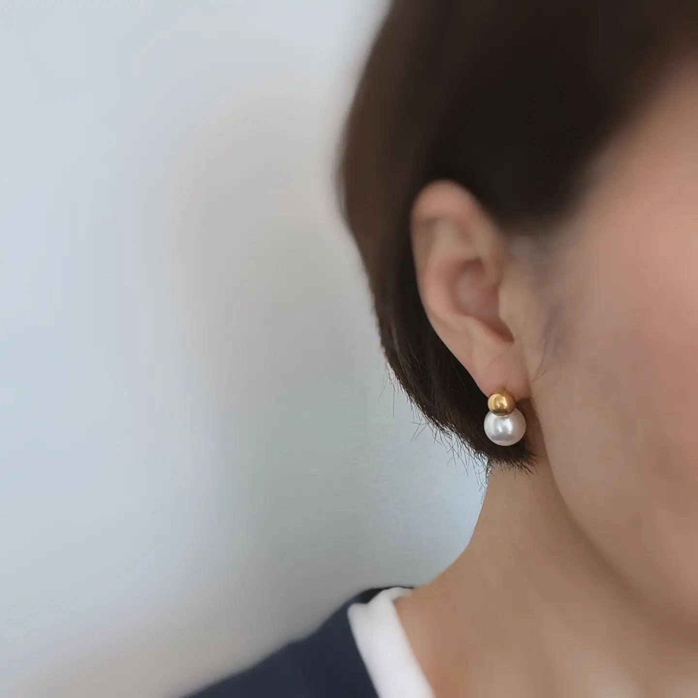 Ellison + Young: Ball and Pearl Stud Earrings