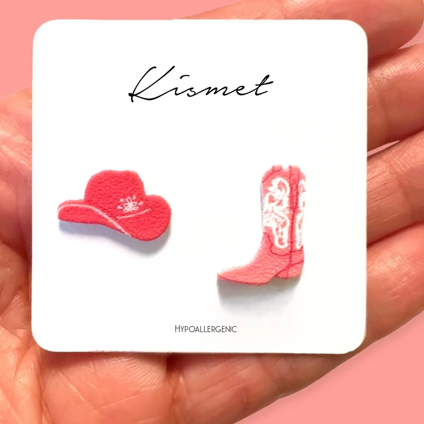 Diva Cowgirl Hat & Boots Stud Earrings