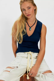 Free People: Neria Tank in Deep Iris