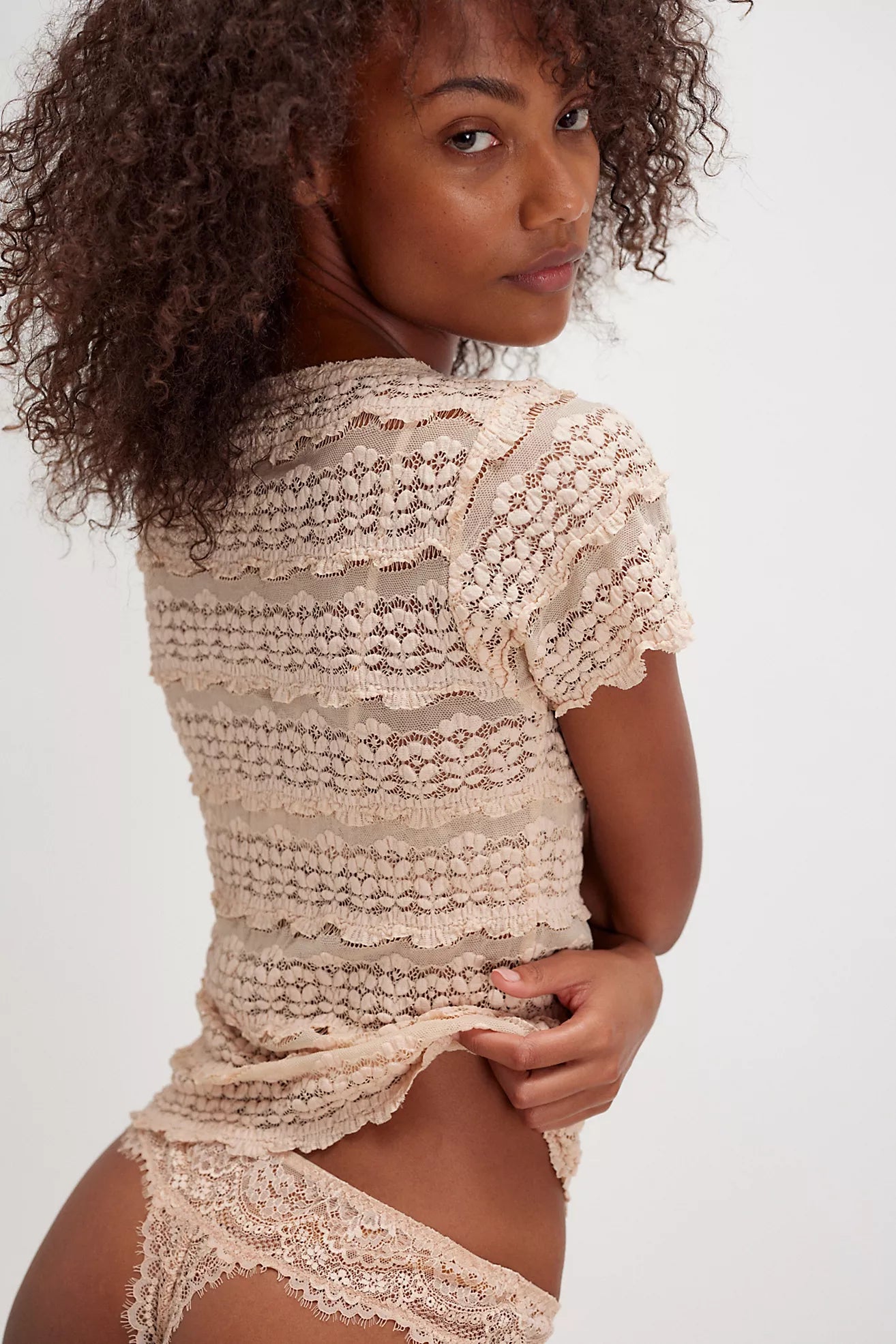 Free People: Angelina Lace Tee