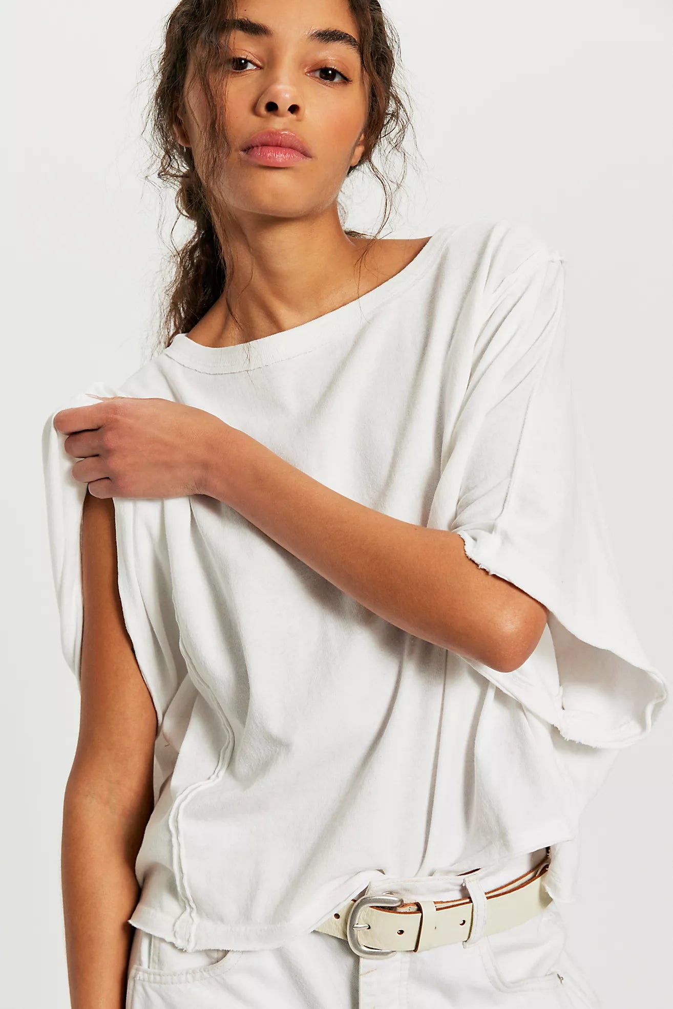 Free People: Next Level Tee in Clean Ivory
