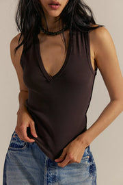 Free People: Neria Tank in Double Espresso