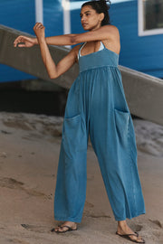Free People Movement: Hot Shot Strappy Onesie in Riptide