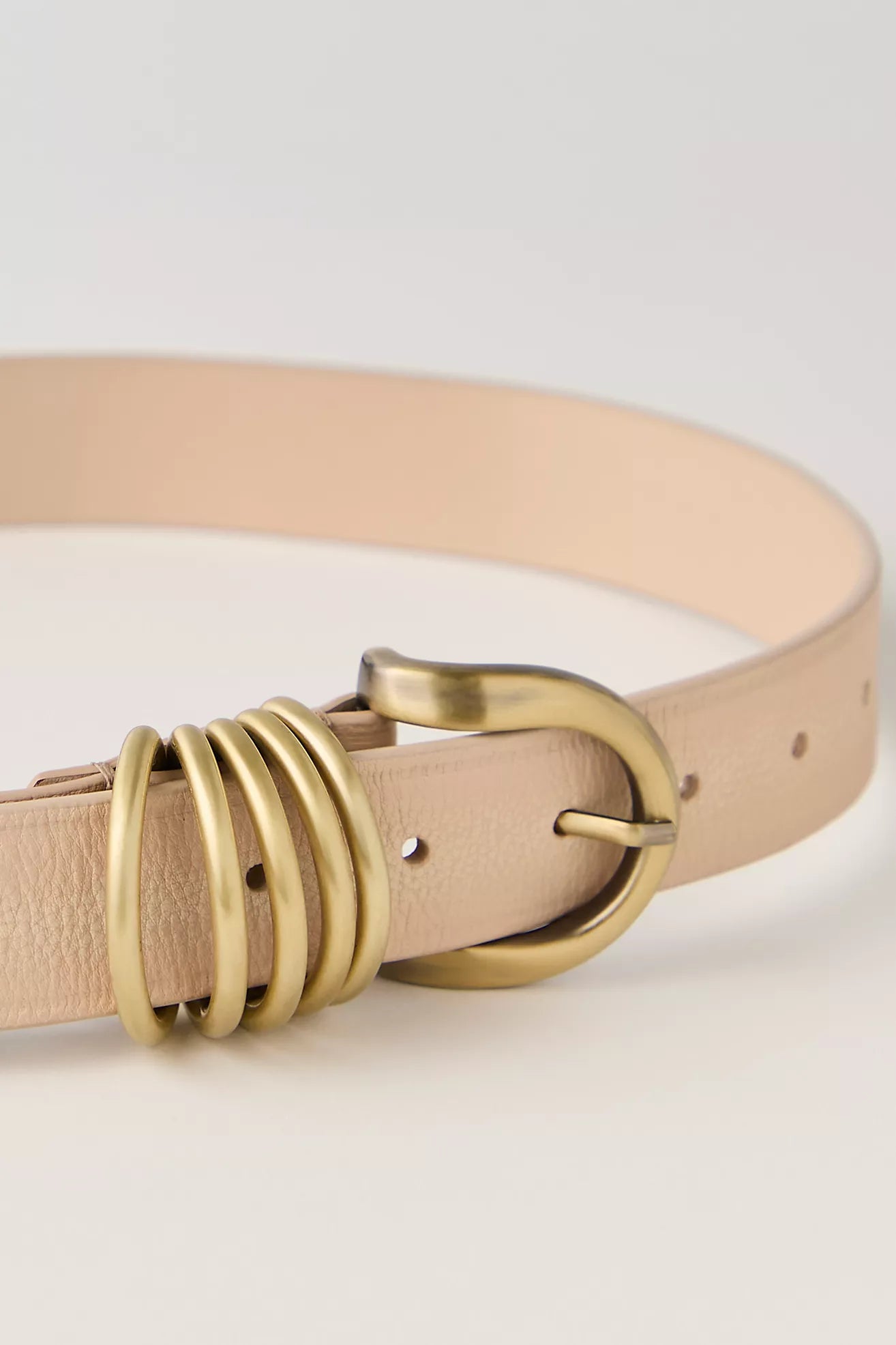 Free People: Rori Leather Belt in Cream