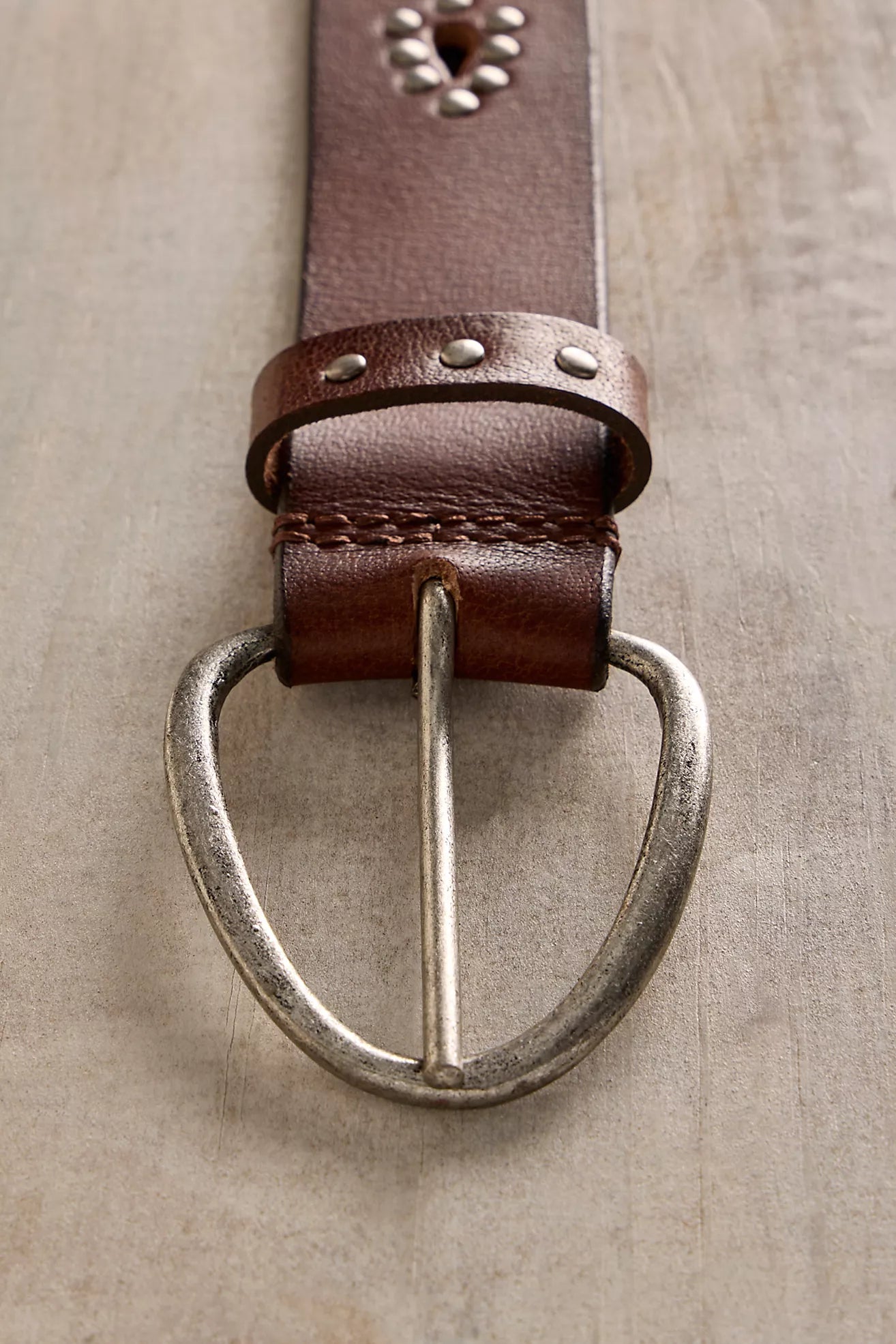 Free People: Preston Stud Belt in Mocha