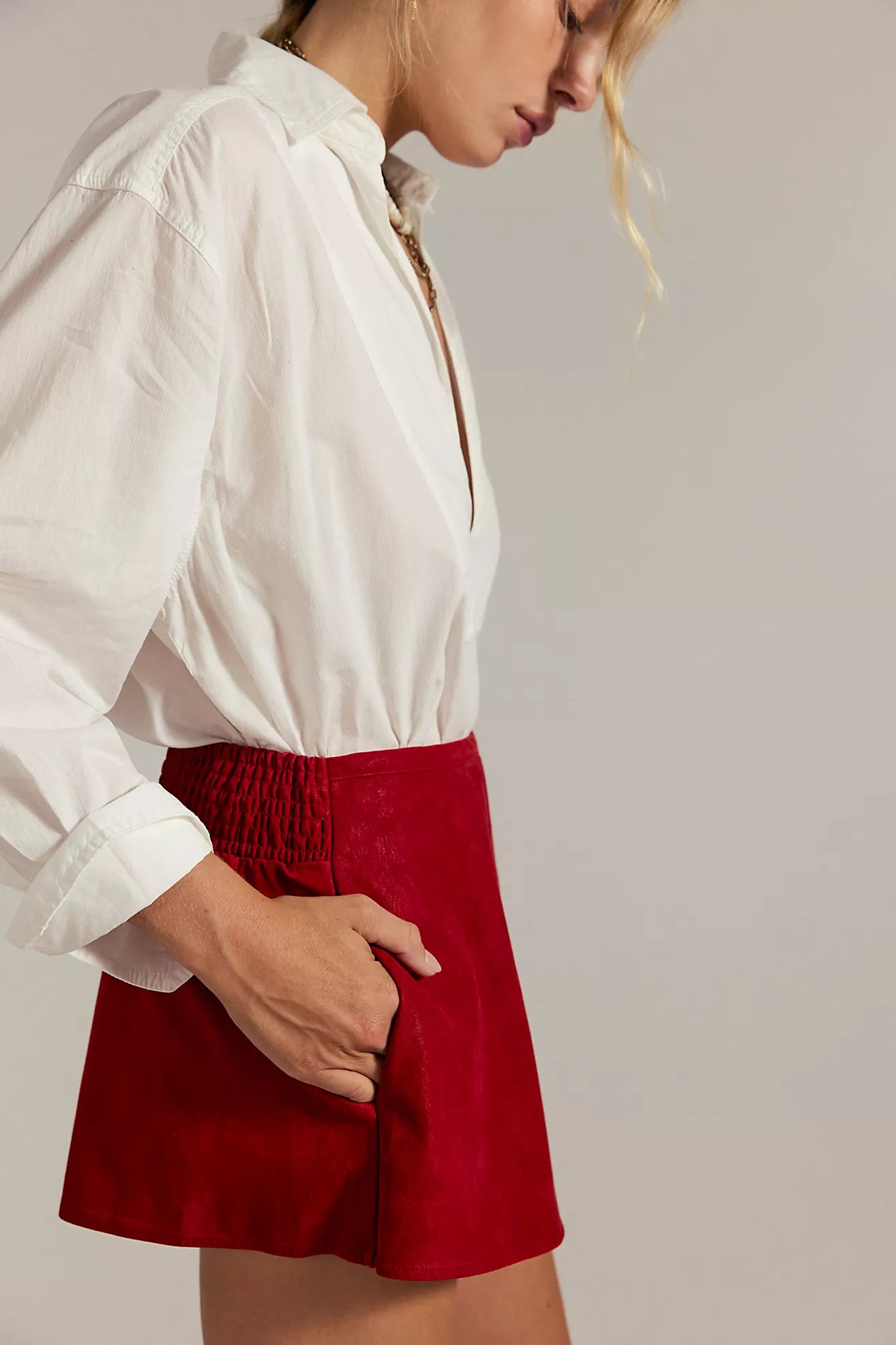 Free People: We The Free Paradise Found Suede Skort