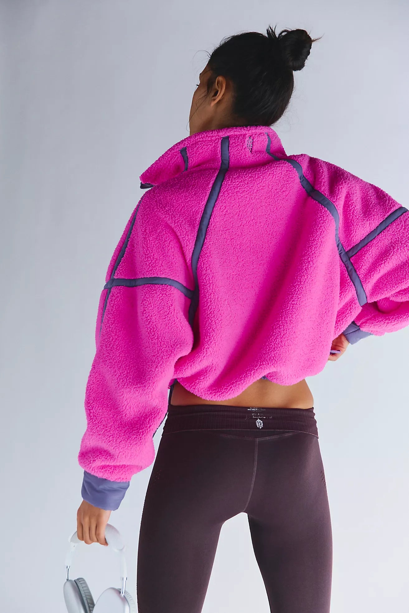 Free People Movement: Mountain High 1/2 Zip in Fuchsia Flirt